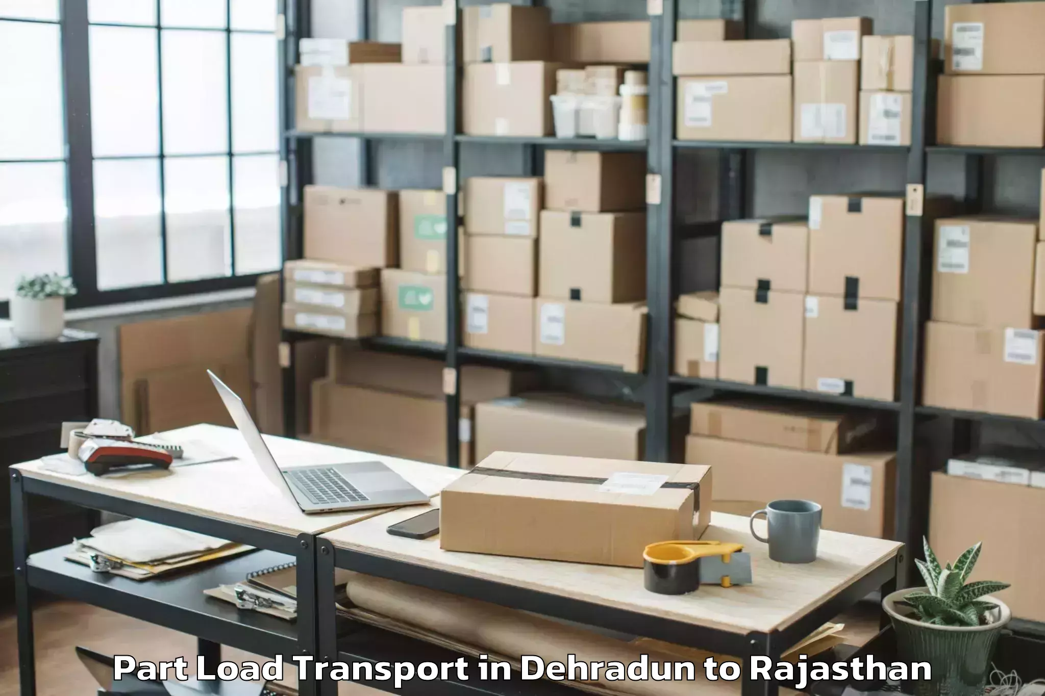 Book Dehradun to Karauli Part Load Transport Online